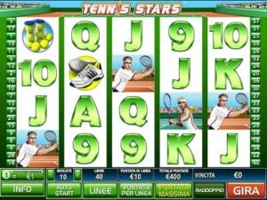 Tennis Stars slot machine gratis con bonus