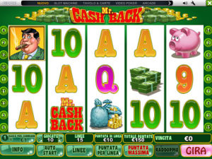 Mr Cashback slot machine gratis con bonus
